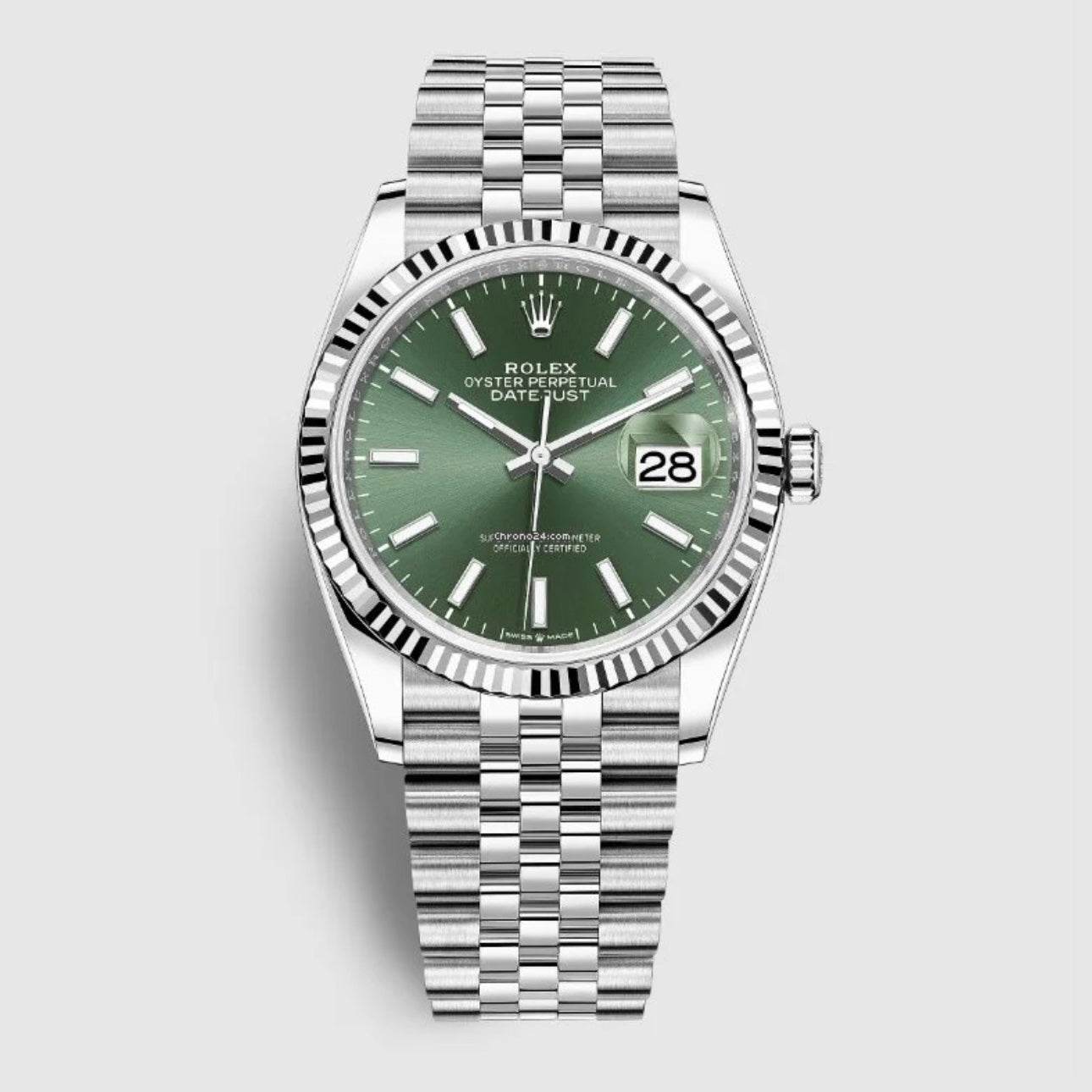 ROLEX DATEJAST 36MM GREEN MINT – My Store